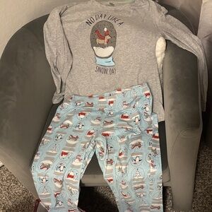 Gray and Blue women’s medium Pajamas Set